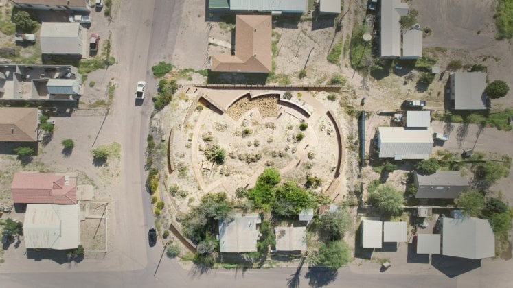 Top-Down Aerial of El Cementerio Del Barrio de los Lipanes