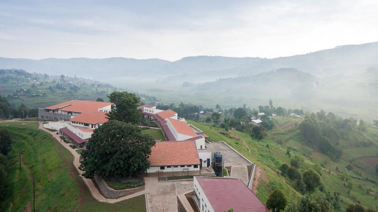 Photo of the Butaro Hospital, Photo by Iwan Baan, Aerial View of Hospital Campus