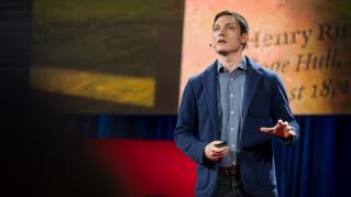 Photo: Michael Murphy giving his TED Talk