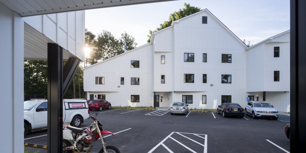 An exterior image of the Maple Street Housing