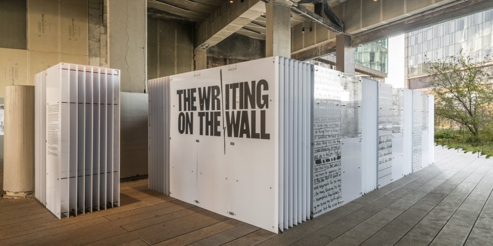 The Writing on the Wall exhibit on the High Line