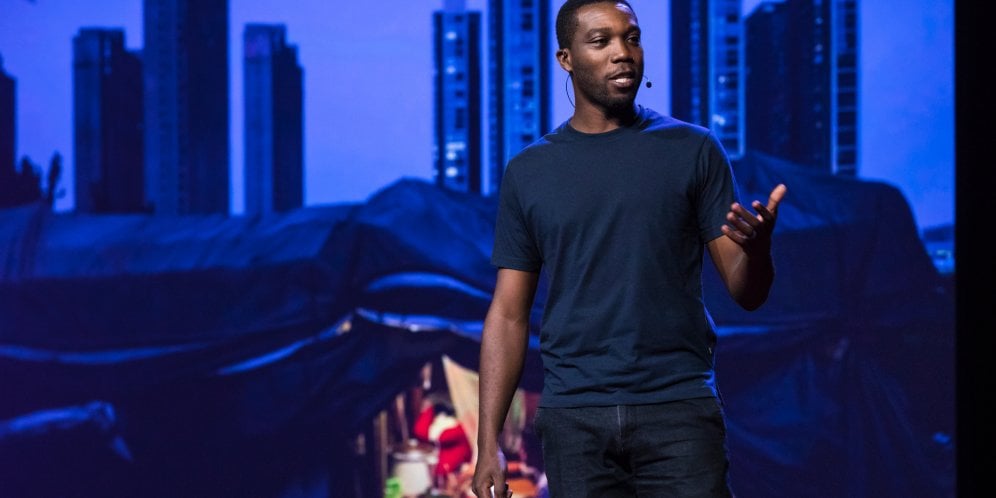 Christian Benimana on the TEDGlobal 2017 stage.