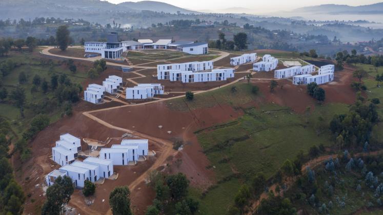 University of Global Health Equity Campus view along the hillside. 