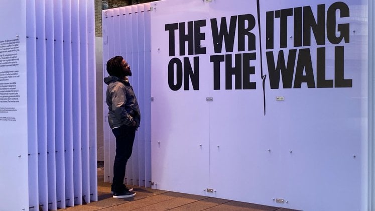 The Writing on the Wall exhibit on the High Line