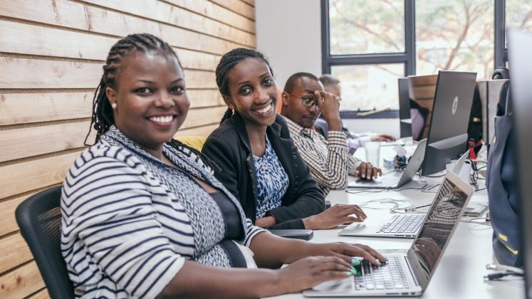 Andela Kenya staff at desks
