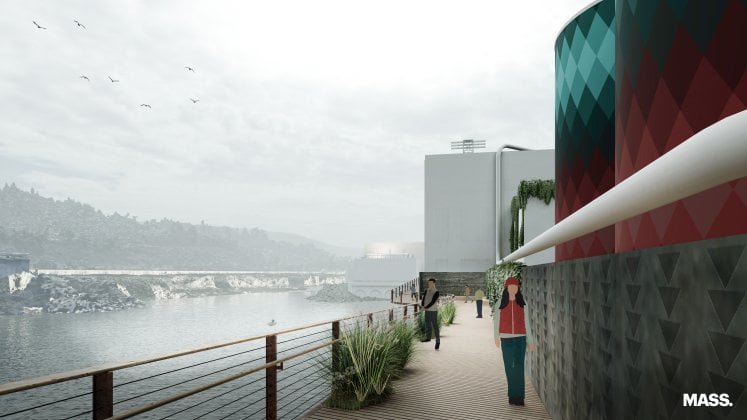 Willamette Falls rendering