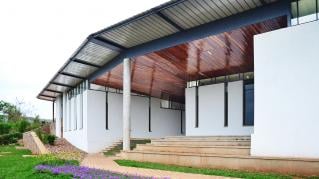 Rwinkwavu Neonatal Intensive Care Unit, Photo by Iwan Baan, Exterior View of the Entrance to the NICU